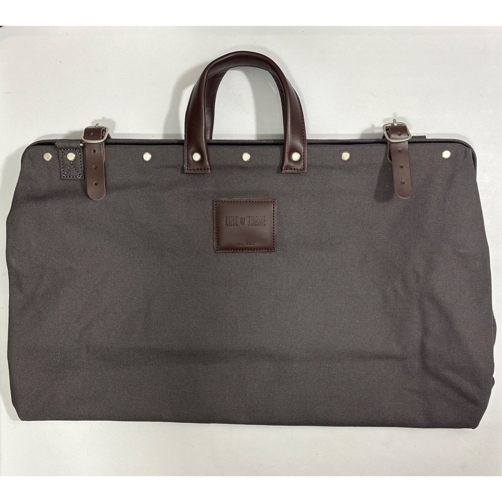 LINE OF TRADE No 0312 Canvas Mason Weekender Bag Duffel Gray NWOT MSRP $75